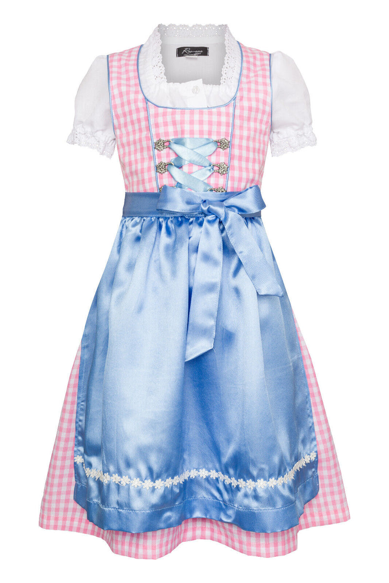 ABITO TRADIZIONALE DIRNDL bambini Felicitas giallo pastello verde 3